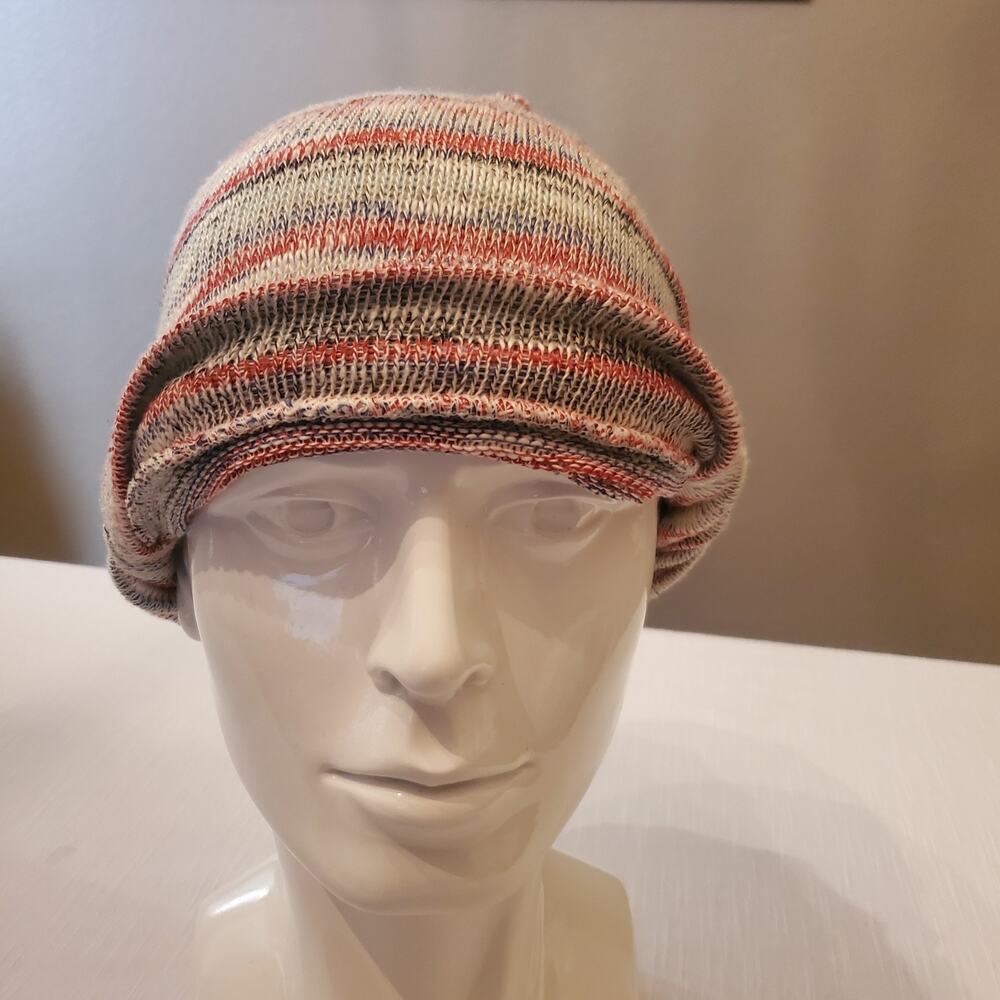 Headcovers Unlimited Womens Slouchy Knit Beanie Hat Striped Winter Cap One Size
